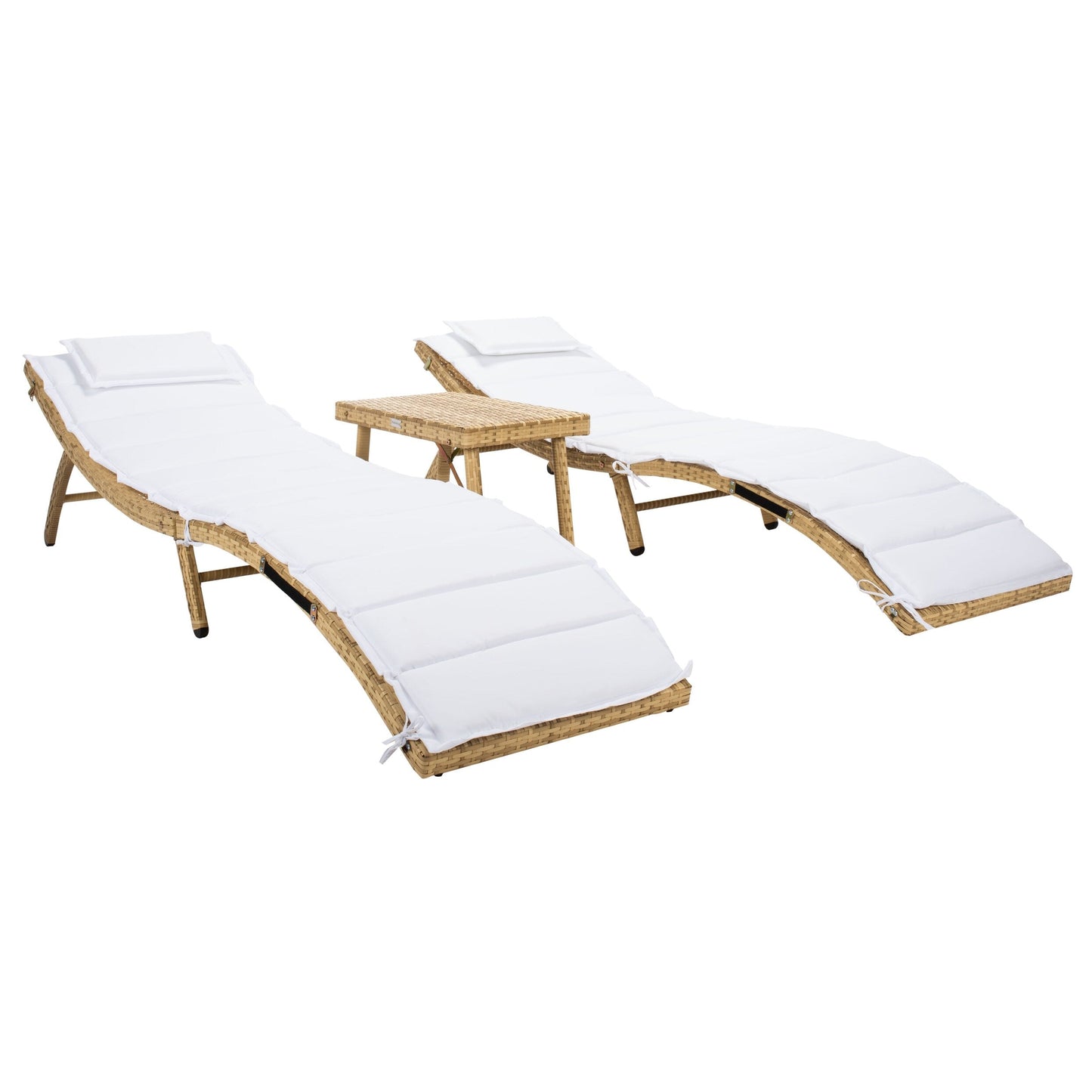 Ensemble de chaises longues de jardin Blaguna 3 pièces de SAFAVIEH - 83L x 20P x 24H