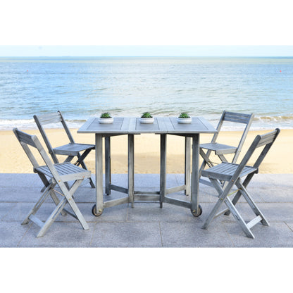 Ensemble de table de jardin SAFAVIEH Brandy 5 pièces - 109 L x 89 P x 74 H (cm)