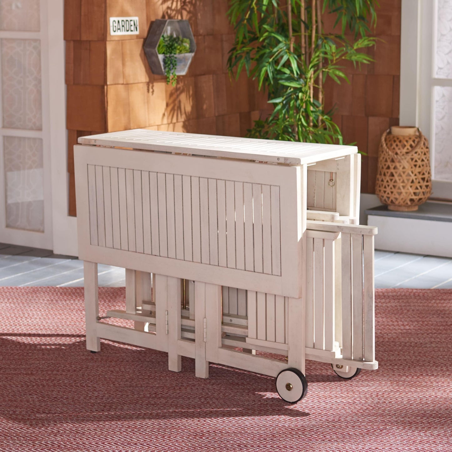 Ensemble de table de jardin SAFAVIEH Brandy 5 pièces - 109 L x 89 P x 74 H (cm)