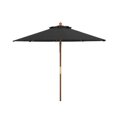 Parasol de jardin Glauca de SAFAVIEH, 3,35 m (11 pieds), avec poulie en bois