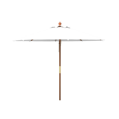 Parasol de jardin Glauca de SAFAVIEH, 3,35 m (11 pieds), avec poulie en bois