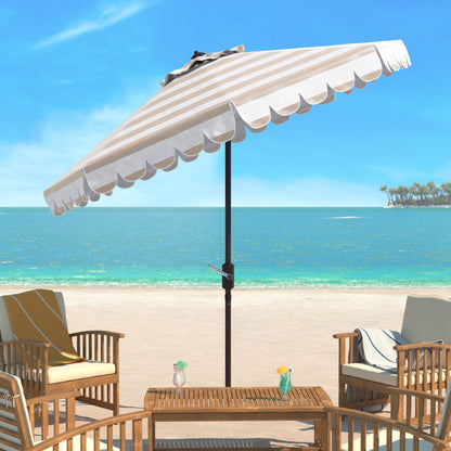Parasol rond de jardin Jaylee de 3,35 m (11 pieds) de SAFAVIEH