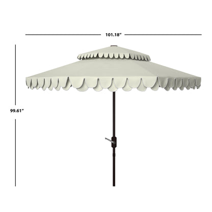 Parasol de jardin SAFAVIEH Kjerstin Valance 9 pieds à double toit