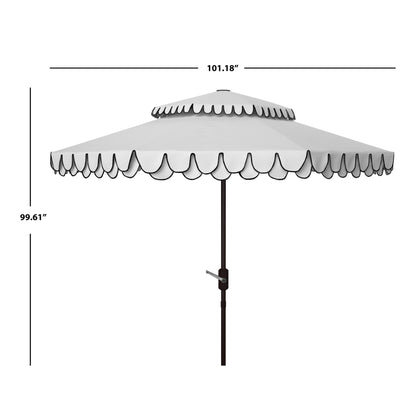 Parasol de jardin SAFAVIEH Kjerstin Valance 9 pieds à double toit