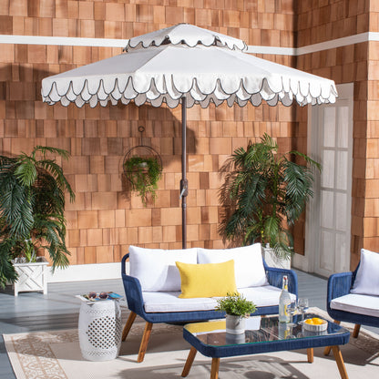 Parasol de jardin SAFAVIEH Kjerstin Valance 9 pieds à double toit