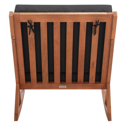 Chaise à bascule d'extérieur Makaila de SAFAVIEH avec coussin - 66L x 79P x 97H (cm)