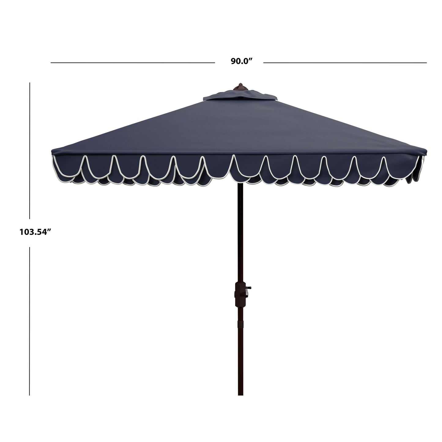 Parasol carré de 7,5 pieds pour extérieur, modèle Naima Valance de SAFAVIEH