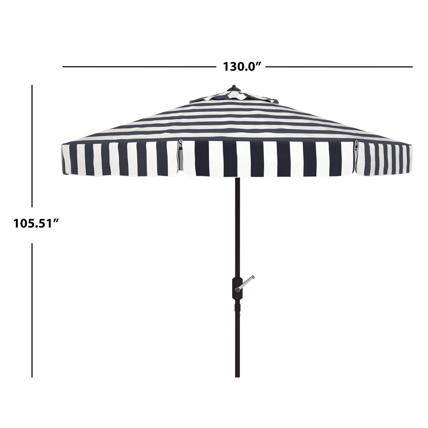 Parasol rond de 3,35 m (11 pieds) de la ligne de mode Outdoor Sidse de SAFAVIEH