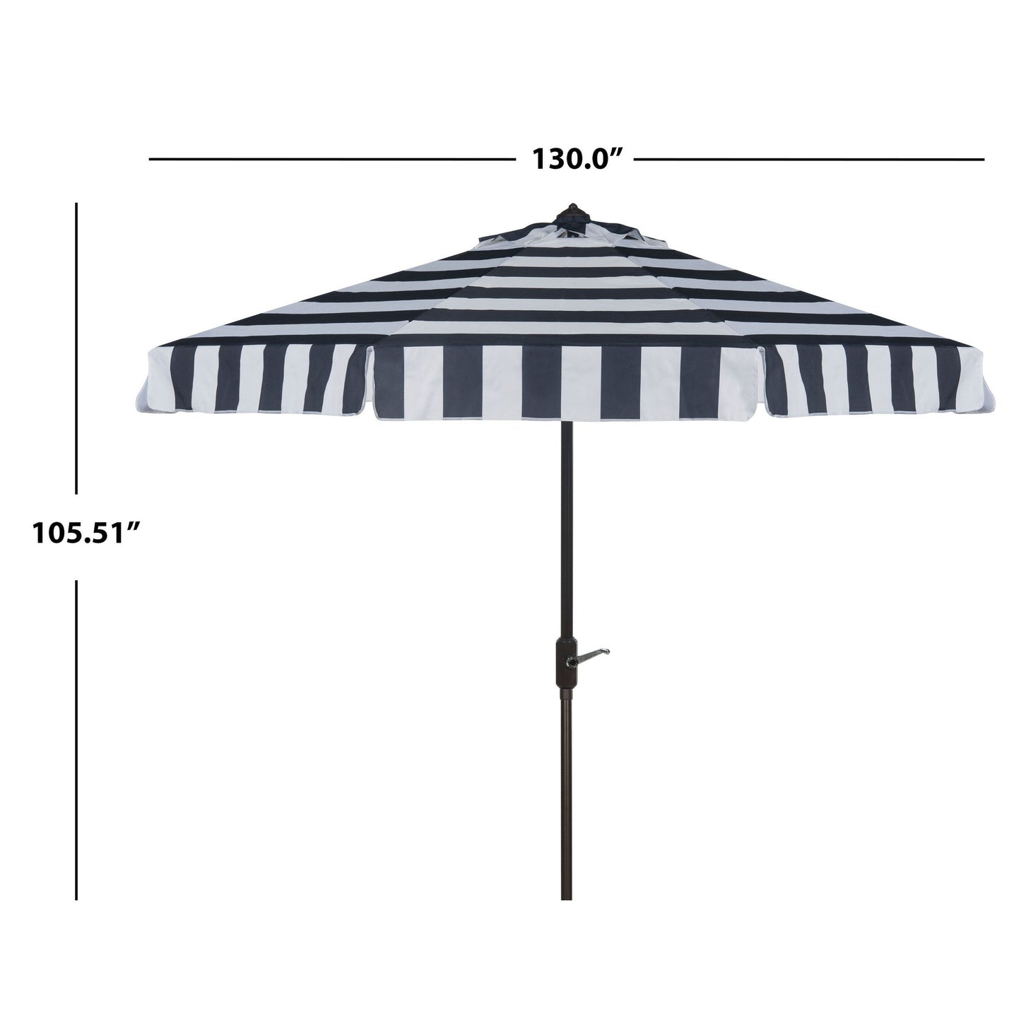 Parasol rond de 3,35 m (11 pieds) de la ligne de mode Outdoor Sidse de SAFAVIEH