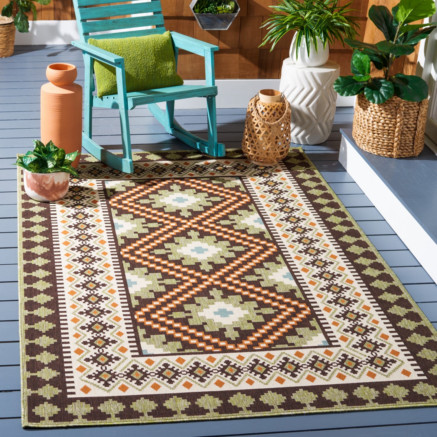 SAFAVIEH Veranda Rita Indoor/ Outdoor Waterproof Patio Backyard Rug