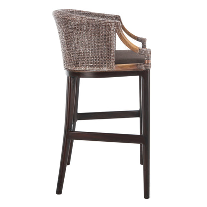 Tabouret de bar en rotin SAFAVIEH Virona de 76 cm (30 pouces) - 56,6 x 52,1 x 99 cm (22,3 L x 20,5 l x 39 h) - 56,6L x 52,1l x 99h