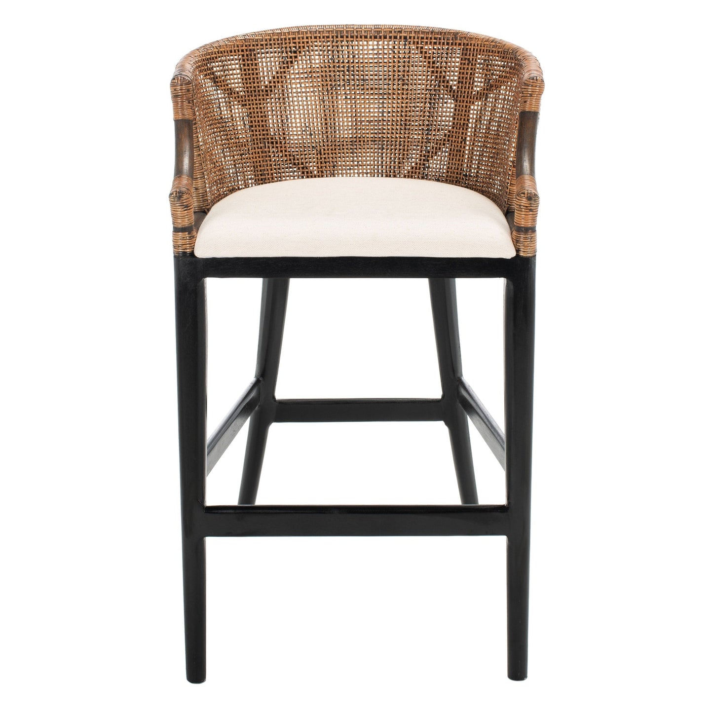 Tabouret de bar en rotin SAFAVIEH Virona de 76 cm (30 pouces) - 56,6 x 52,1 x 99 cm (22,3 L x 20,5 l x 39 h) - 56,6L x 52,1l x 99h