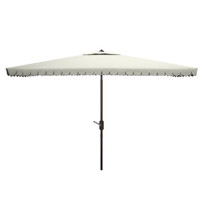 Parasol rectangulaire d'extérieur Zariah de SAFAVIEH, 6'x10', avec liseré