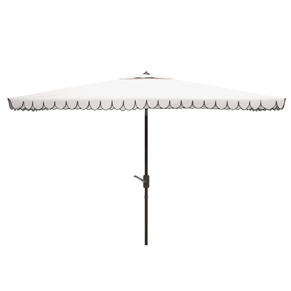 Parasol rectangulaire d'extérieur Zariah de SAFAVIEH, 6'x10', avec liseré