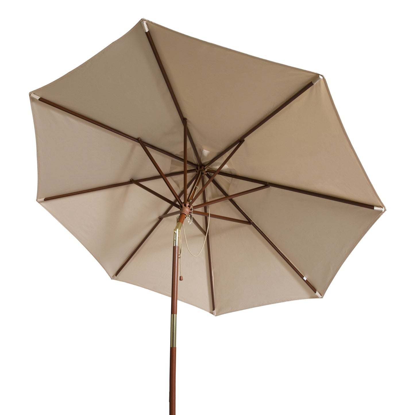 Parasol d'extérieur en bois Zlatana de 2,7 m (9 pieds) de SAFAVIEH