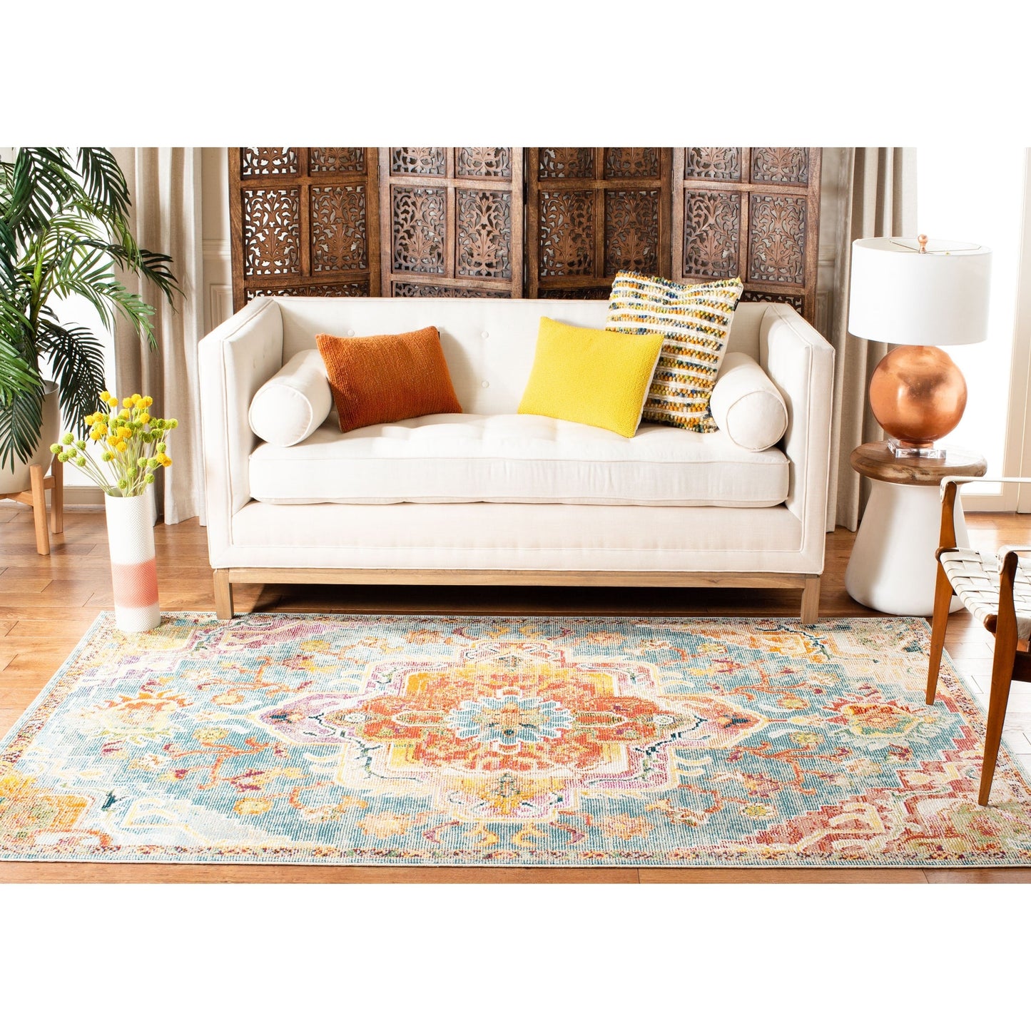 SAFAVIEH, Crystal Naimat Vintage Boho Medallion Rug