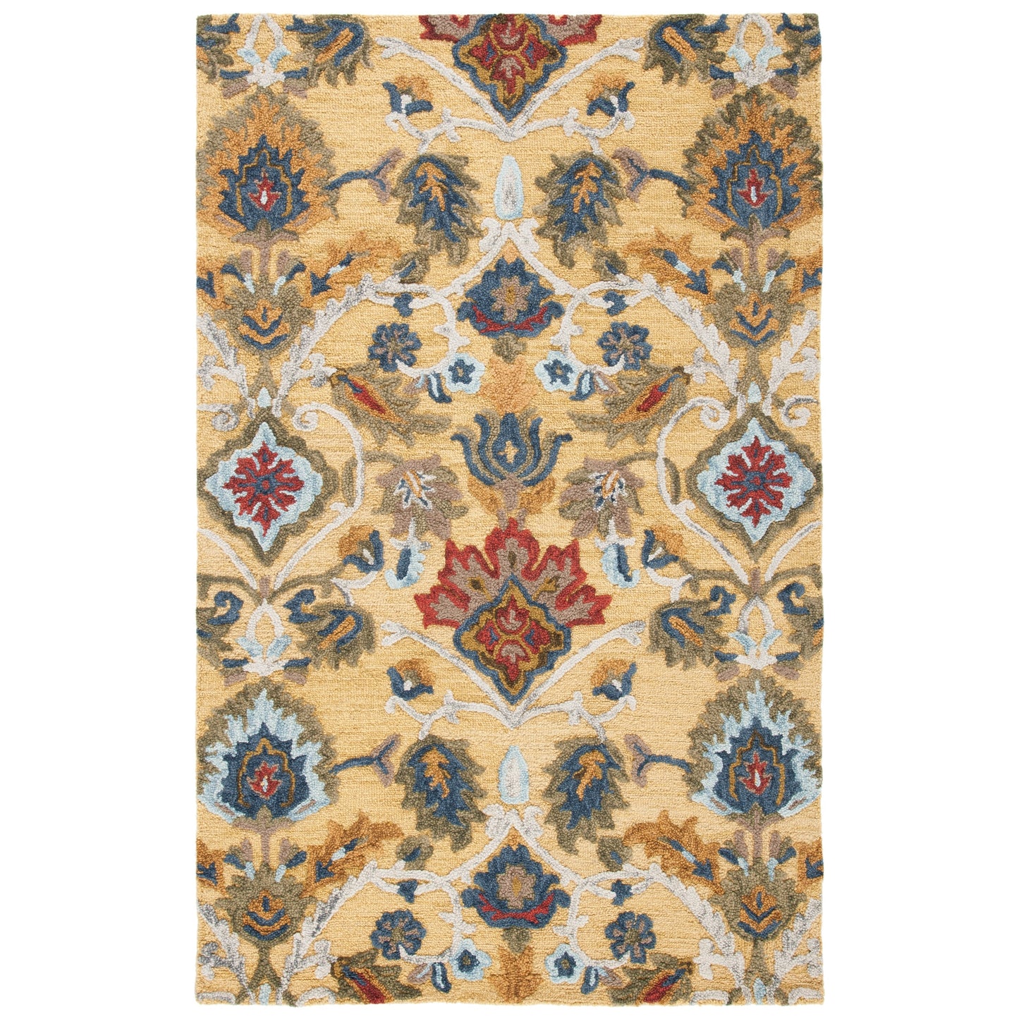 SAFAVIEH, Handmade Marietje Blossom French Country Wool Area Rug