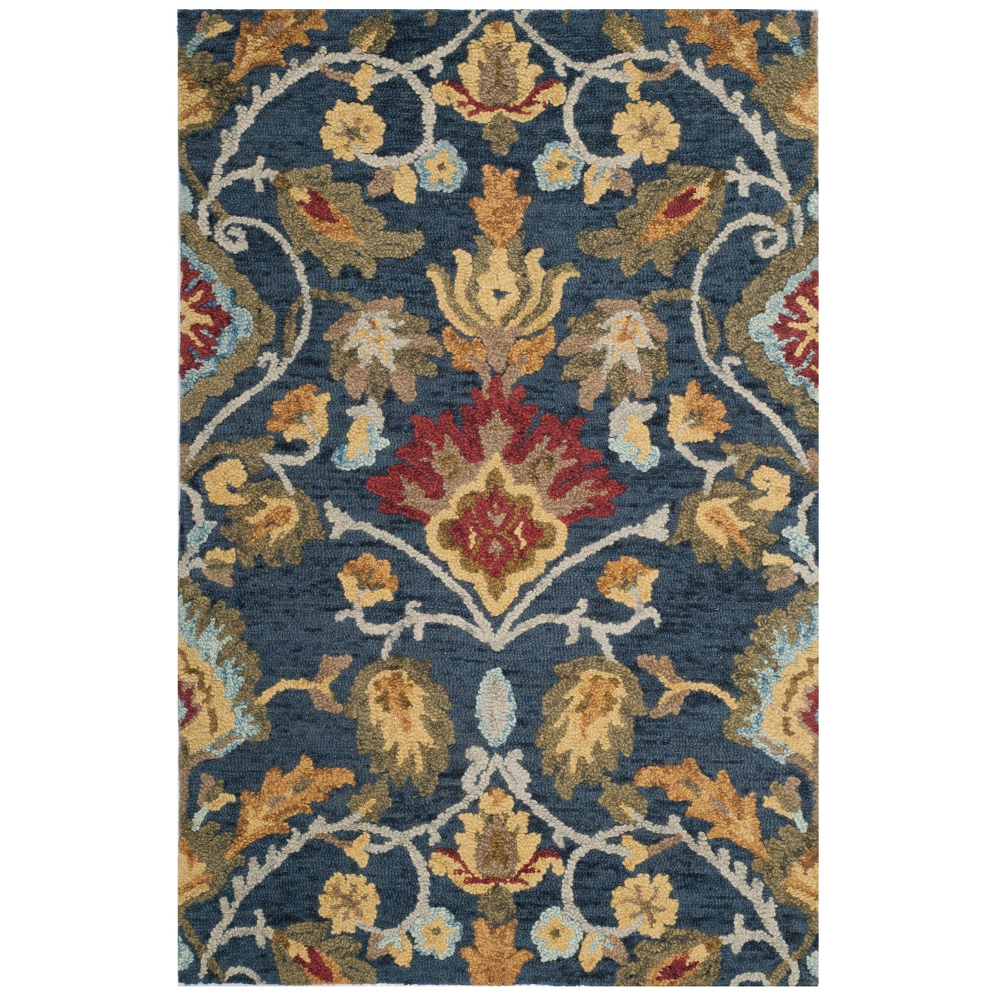 SAFAVIEH, Handmade Marietje Blossom French Country Wool Area Rug