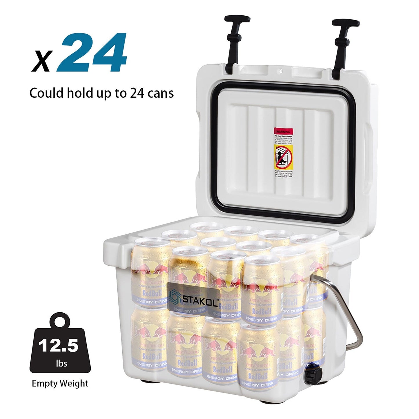 SKTAKOL Glacière isotherme portable 16 quarts, étanche, 24 boîtes de glace - Voir les détails