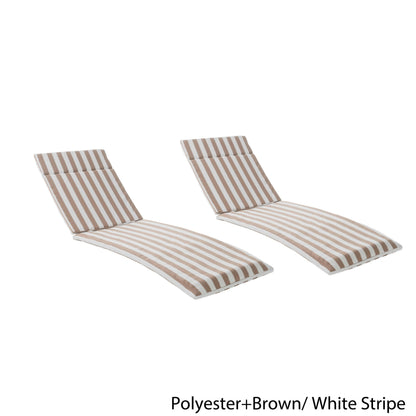 Ensemble de coussins d'extérieur Salem pour chaise longue - Coussins uniquement (lot de 2) par Christopher Knight Home - 79,25L x 27,50l x 1,50h