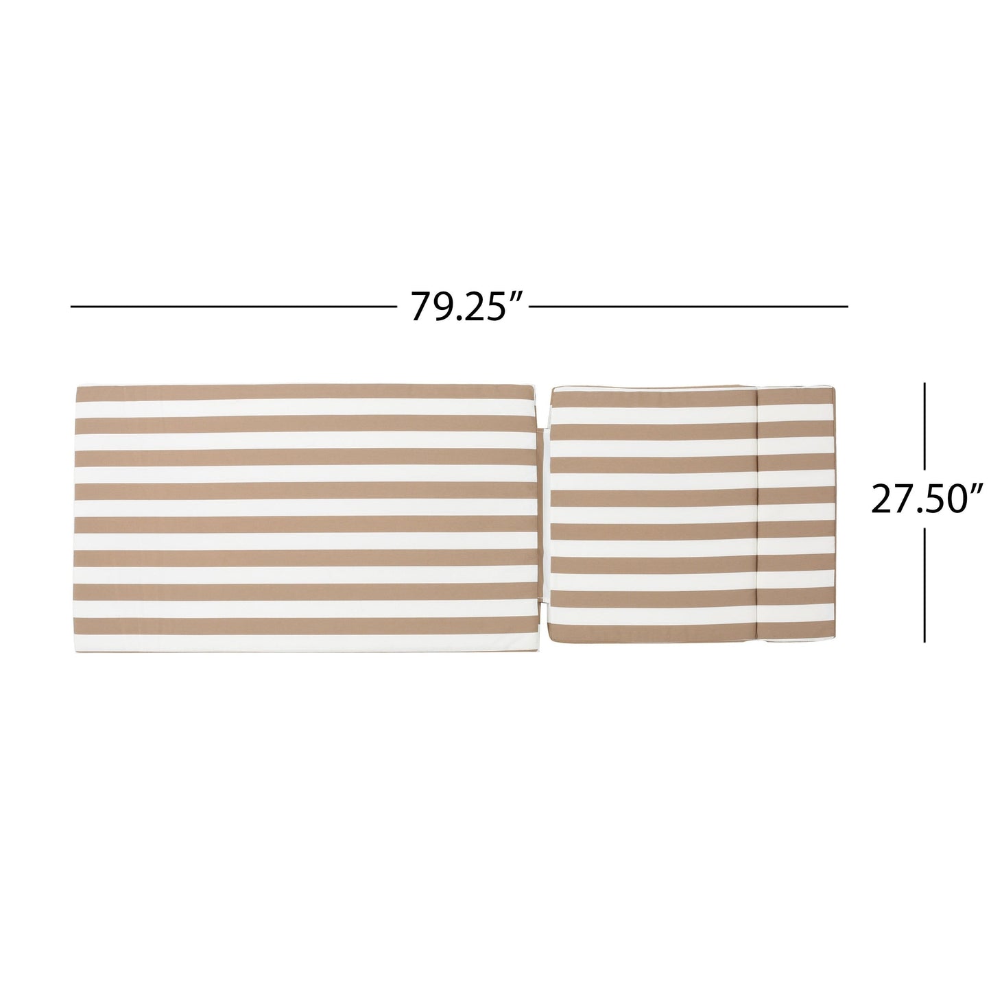 Ensemble de coussins d'extérieur Salem pour chaise longue - Coussins uniquement (lot de 2) par Christopher Knight Home - 79,25L x 27,50l x 1,50h