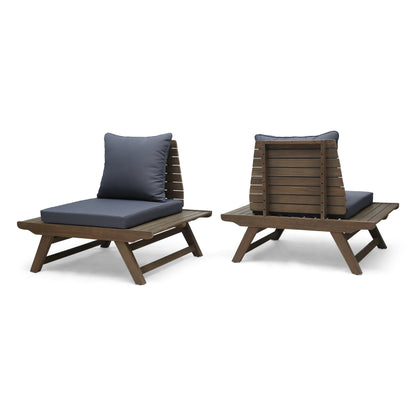 Chaise de jardin en bois d'acacia Sedona (lot de 2) par Christopher Knight Home