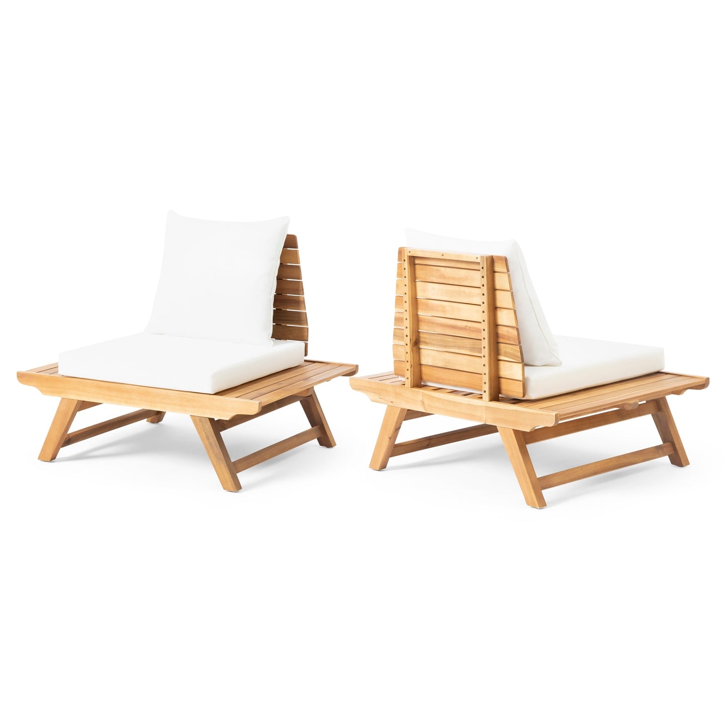 Chaise de jardin en bois d'acacia Sedona (lot de 2) par Christopher Knight Home