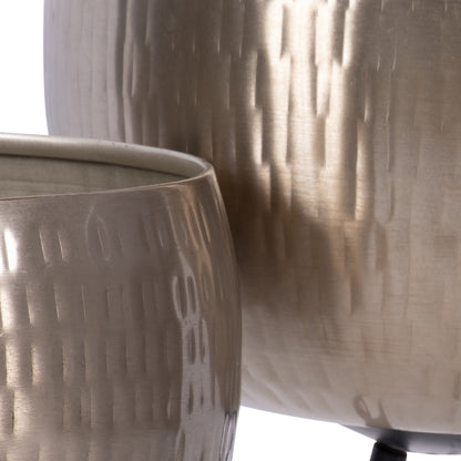 Sagebrook Home Lot de 2 jardinières robustes en fer sur pieds modernes - Transformez votre espace de vie en oasis