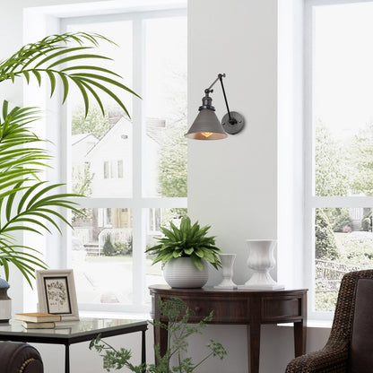 Malryn Lot de 2 appliques murales modernes à bras oscillant réglables, à brancher ou à câbler