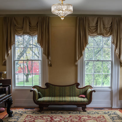 Applique lumineuse semi-encastrée en verre à plusieurs niveaux, bronze/or, modèle Furey de Silver Orchid - 37,5 x 37,5 x 38,8 cm (L x l x h)