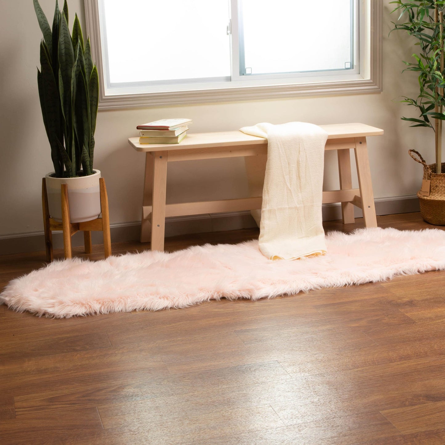 Silver Orchid Parrott Faux Fur Sheepskin Area Rug
