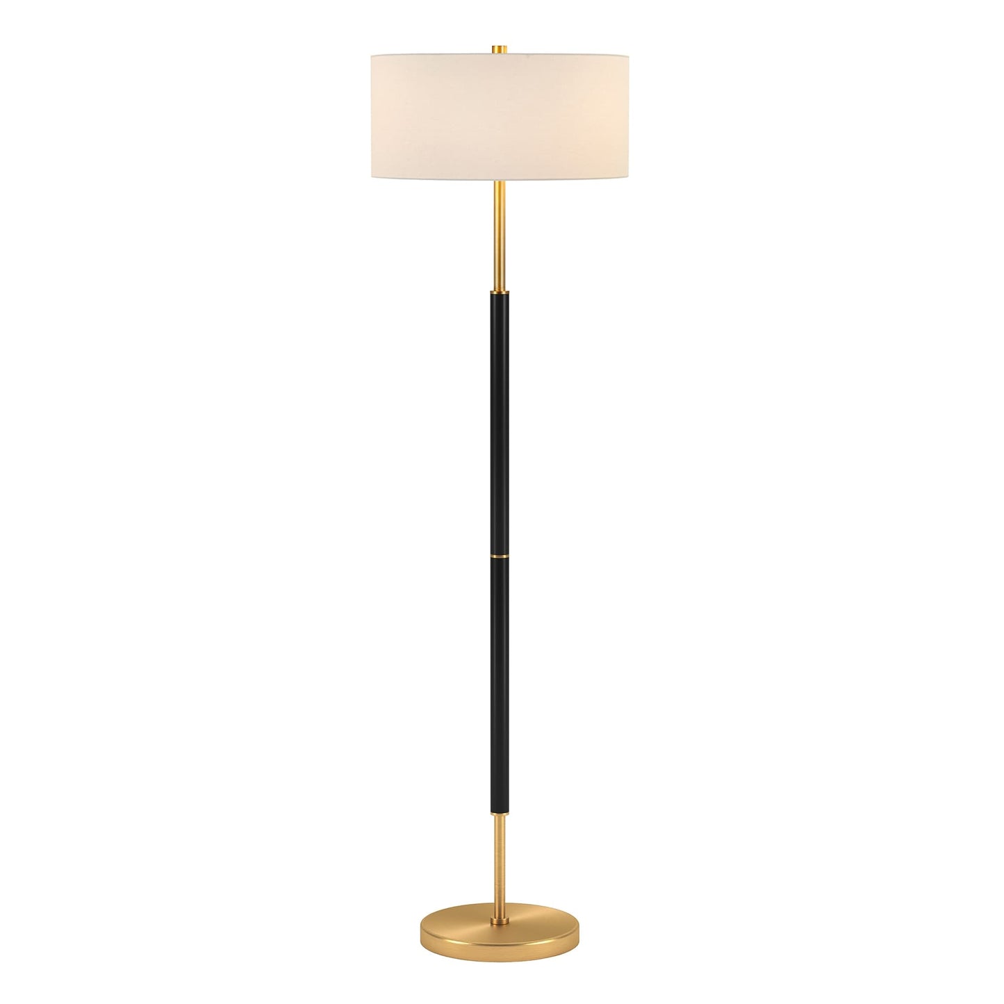 Simone 2-Light Floor Lamp with Fabric Shade