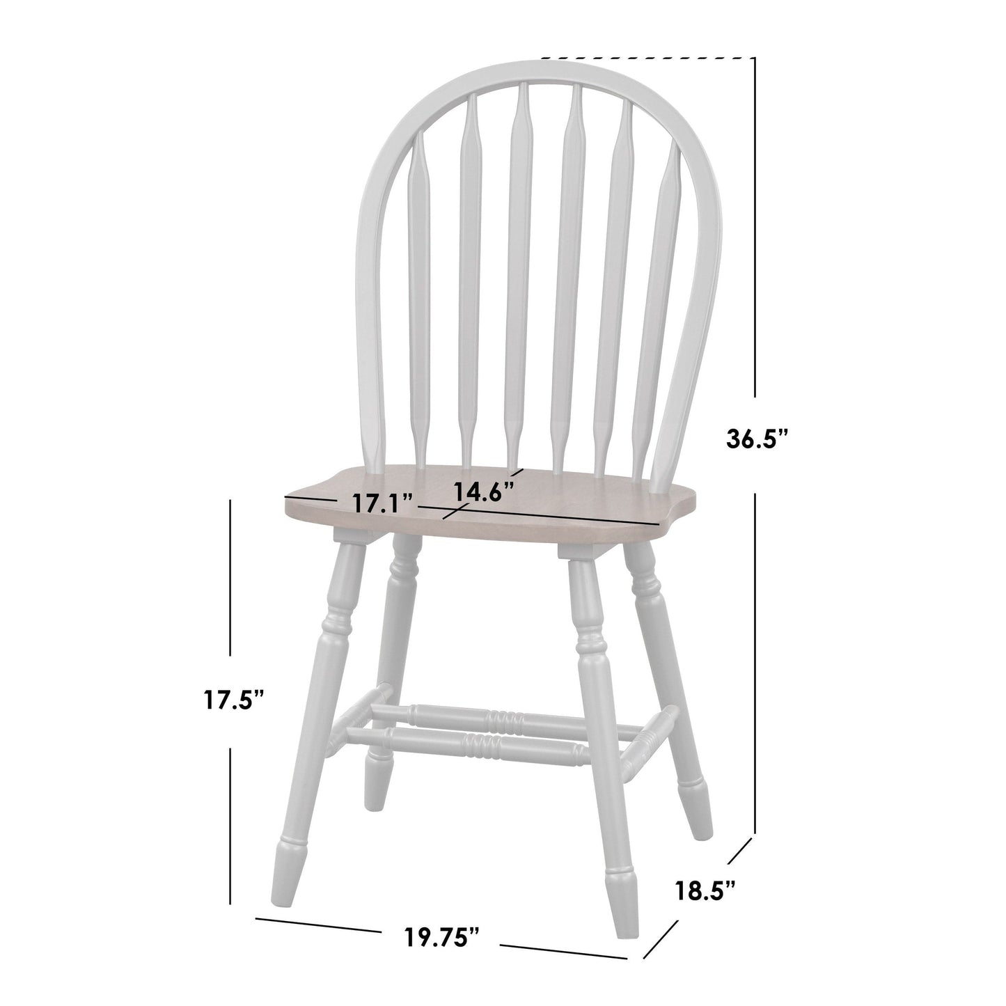 Ensemble de salle à manger Simple Living Carolina 5 pièces en bois massif de style farmhouse avec rallonge