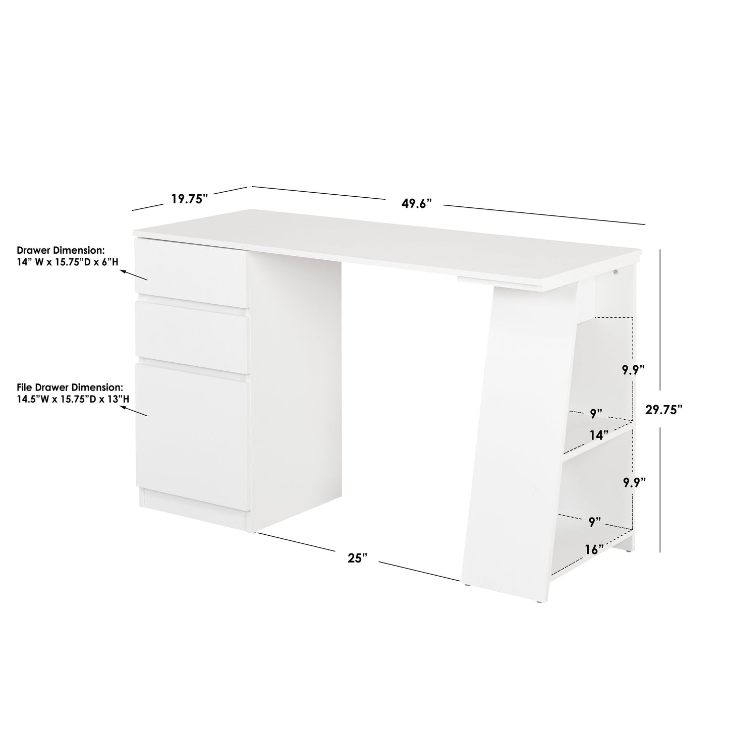 Bureau d'écriture moderne Como de Simple Living