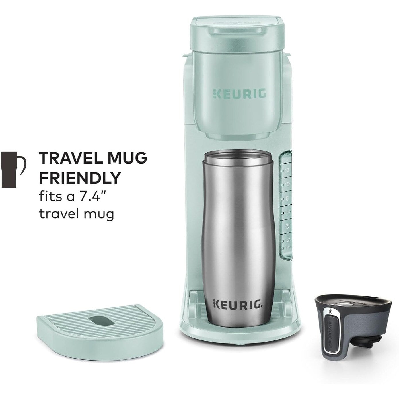 Machine à café à dosettes K-Cup, 3 tailles de café, café fort, réservoir de 42 oz, menthe