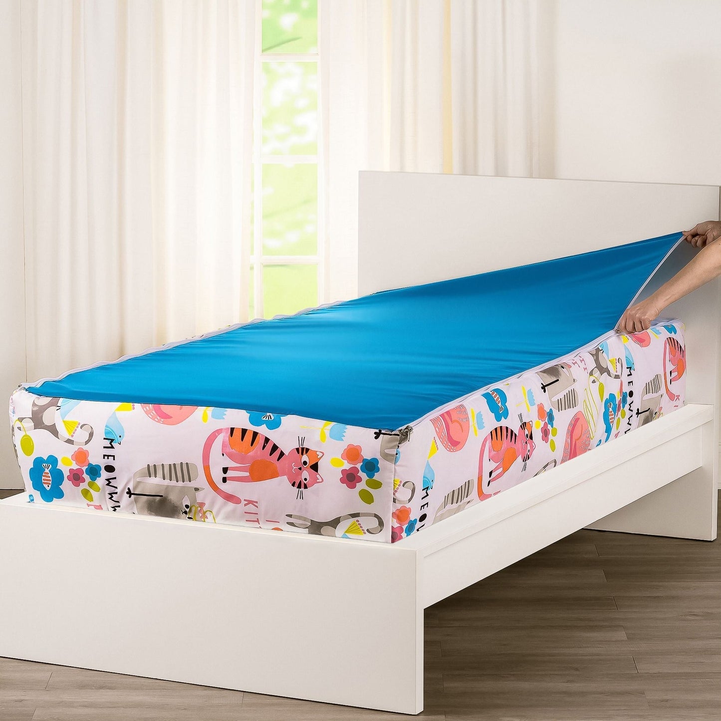 Ensemble de literie Siscovers I Heart Cats Bunkie Deluxe avec fermeture éclair