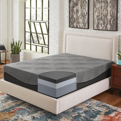 Matelas en mousse à mémoire de forme au charbon actif Active de 14 pouces de Slumber Solutions