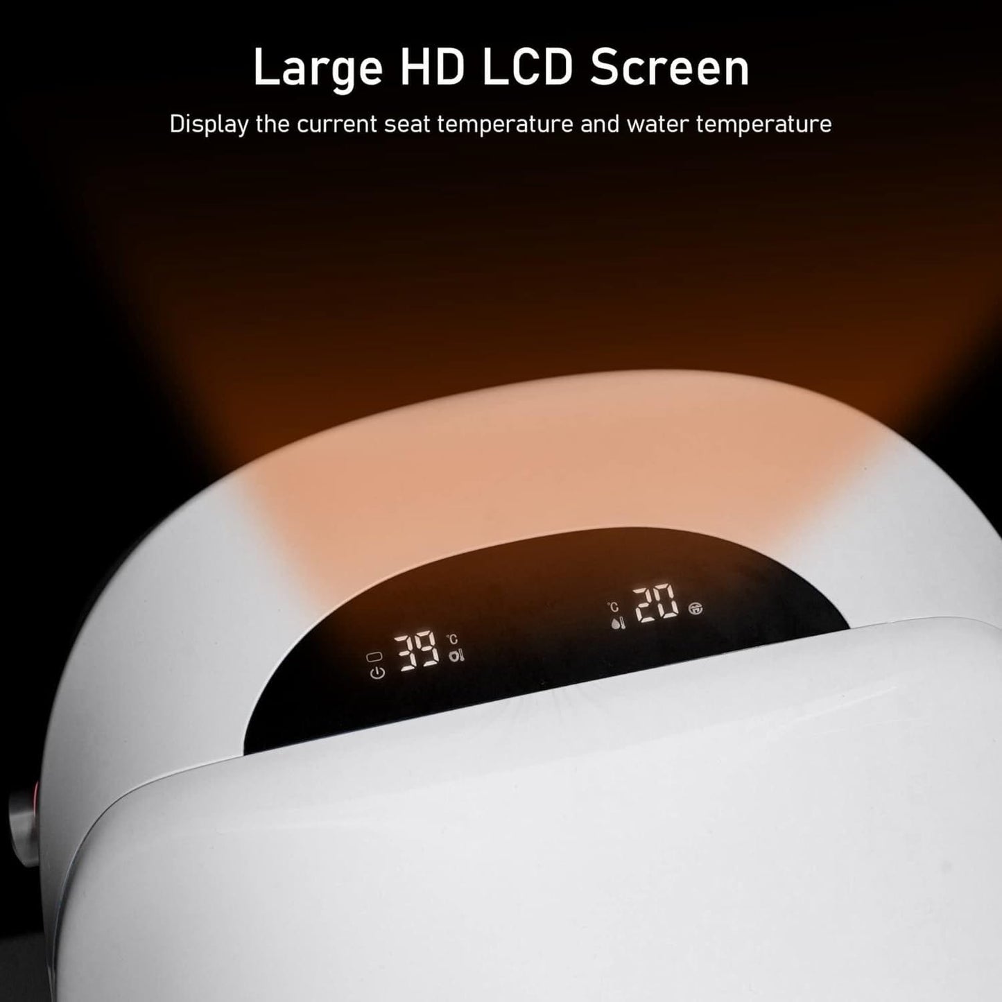 Toilettes intelligentes, Bidet à une pièce pour salles de bain, Toilettes modernes allongées avec eau chaude, Double chasse d'eau automatique, Fonctionnement par capteur de pied