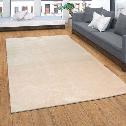 Soft Washable Area Rug with Anti-Slip Backing in solid Colors