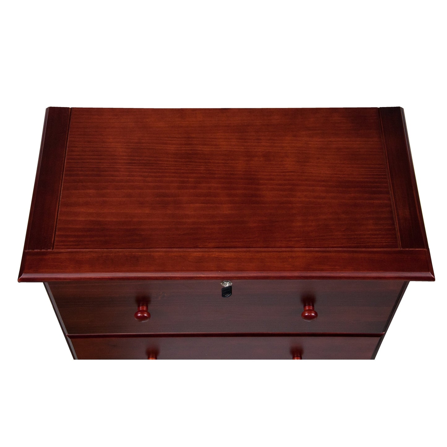 Palace Imports Coffre à 5 grands tiroirs en bois massif 100 %, avec serrure et poignées en métal ou en bois.