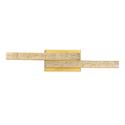 Applique murale de salle de bain en laiton Stagger à LED intégrée