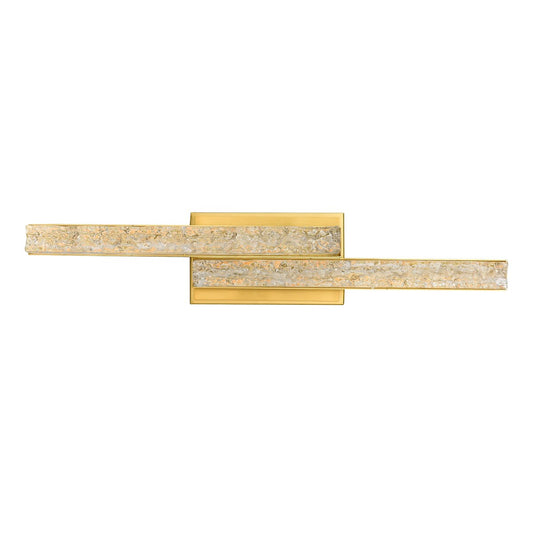 Applique murale de salle de bain en laiton Stagger à LED intégrée