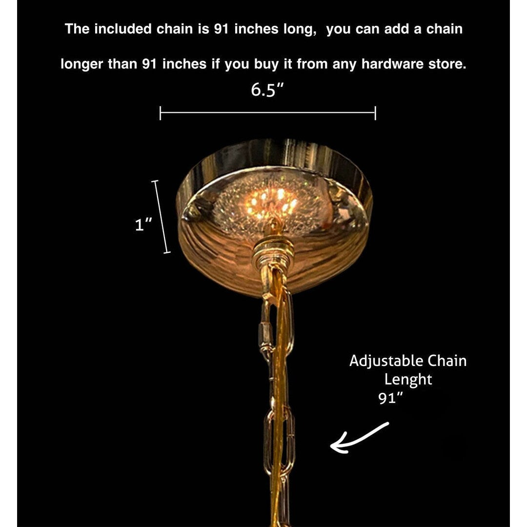 Luminaire suspendu en cristal à motif d'étoile, 47 pouces de large