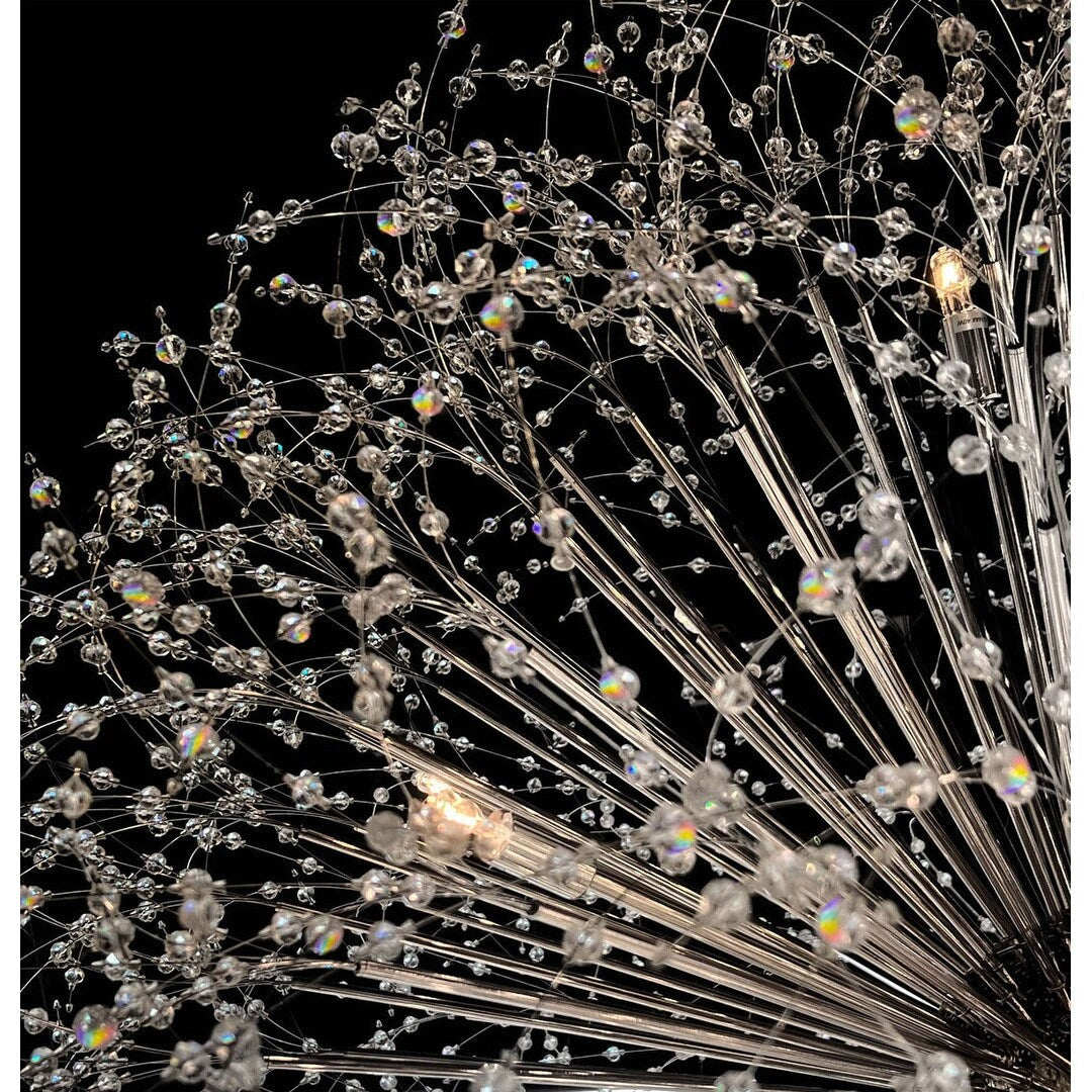 Luminaire suspendu en cristal à motif d'étoile, 47 pouces de large