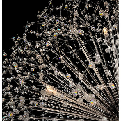 Luminaire suspendu en cristal à motif d'étoile, 47 pouces de large