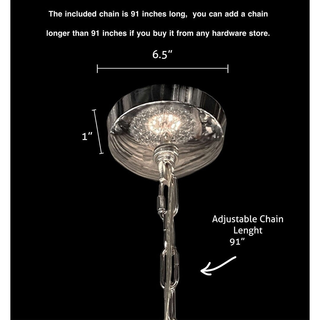 Luminaire suspendu en cristal à motif d'étoile, 47 pouces de large