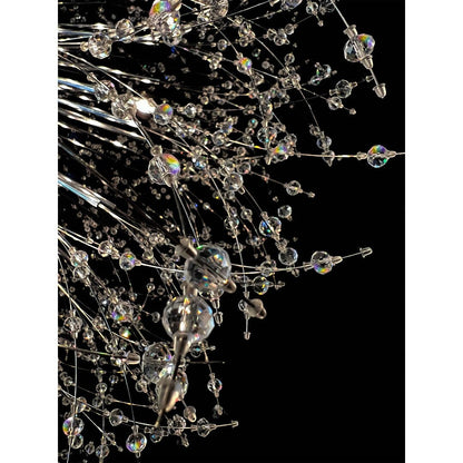 Luminaire suspendu en cristal à motif d'étoile, 47 pouces de large