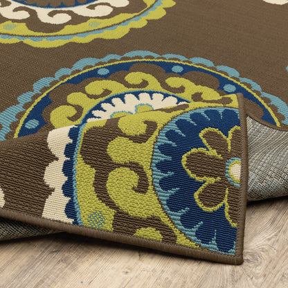 Vista Home Catalina Floral Medallions Indoor/ Outdoor Area Rug--