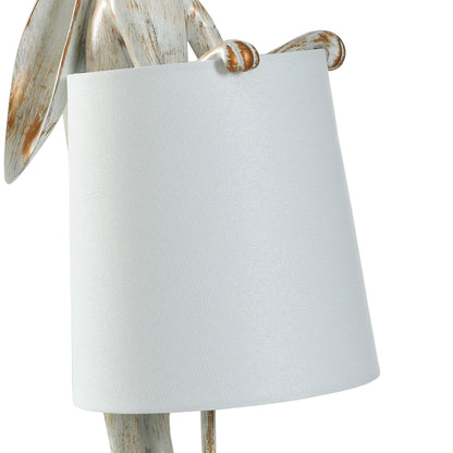 Lampe de bureau StyleCraft Malta, couleur cuivre clair, effet blanchi, forme de lapin