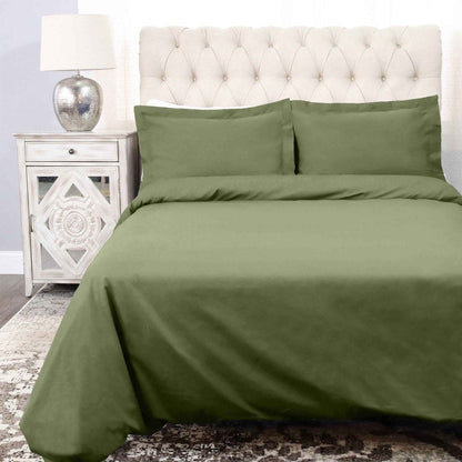 Superior 300-Thread Count Cotton Percale Duvet Cover Set
